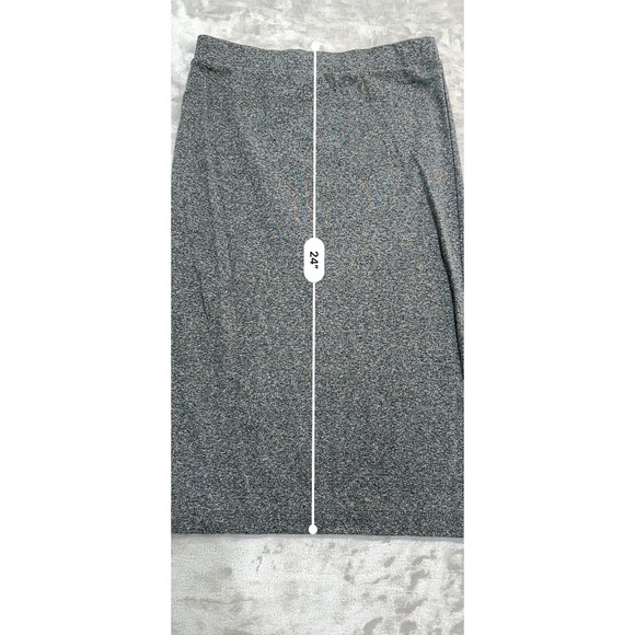 H&M Divided Pencil Skirt Women's M Gray Knee Length Stretch‎ Speckled EUC - Picture 5 of 6